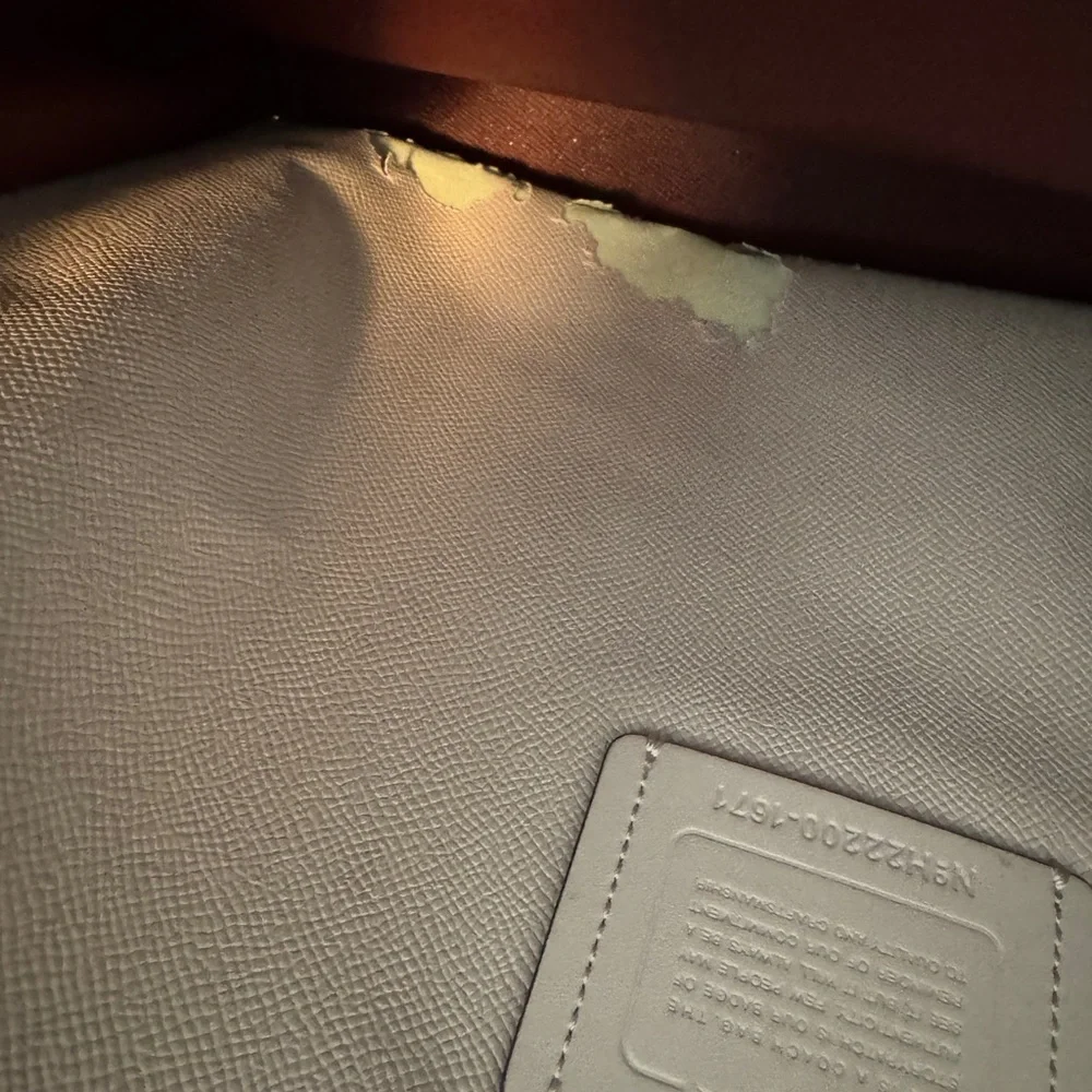 Coach Red Leather Tote Bag - Picture 4 of 7